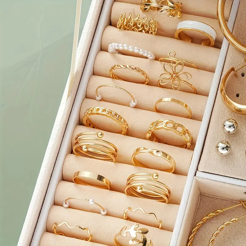 All-in-One Luxury Gold & Pearl Jewelry Set, Perfect for Every Occasion