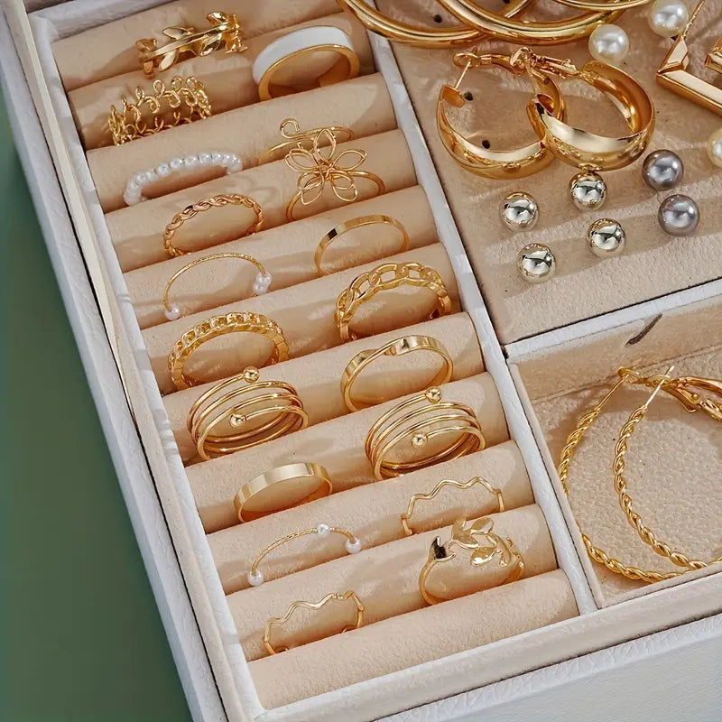 All-in-One Luxury Gold & Pearl Jewelry Set, Perfect for Every Occasion