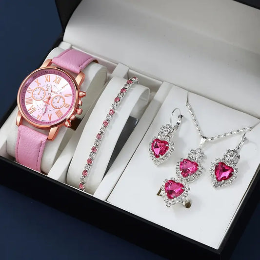 Elegant Stylish Watch & Jewelry Collection, Perfect for Her