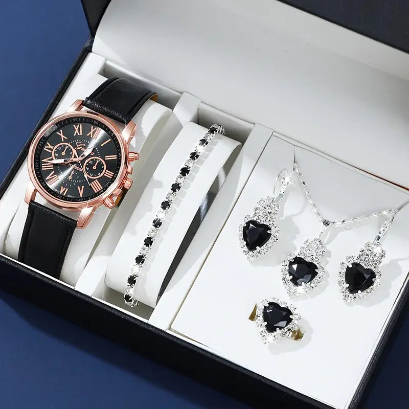 Elegant Stylish Watch & Jewelry Collection, Perfect for Her
